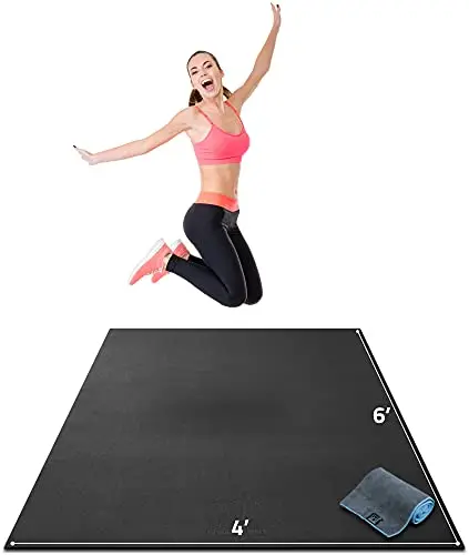 Gorilla Mats large black exercise mat with non-slip surface