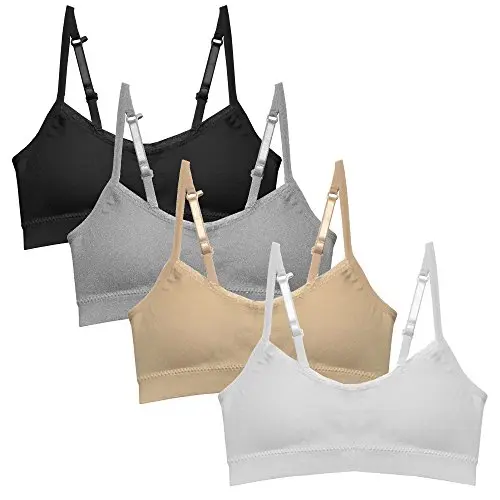 Popular seamless training bra with removable padding for tweens