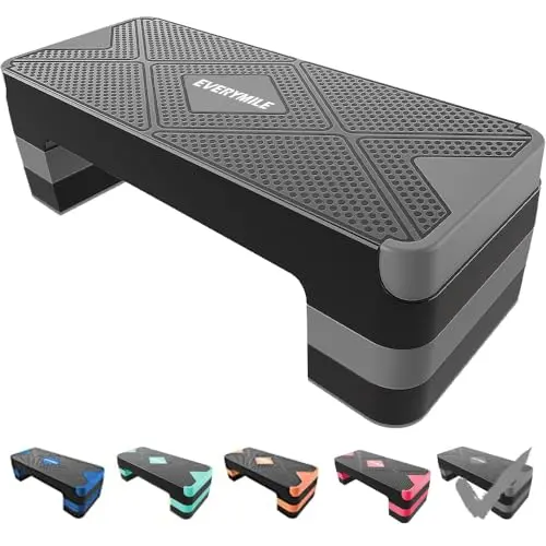EVERYMILE grey aerobic step platform with adjustable height