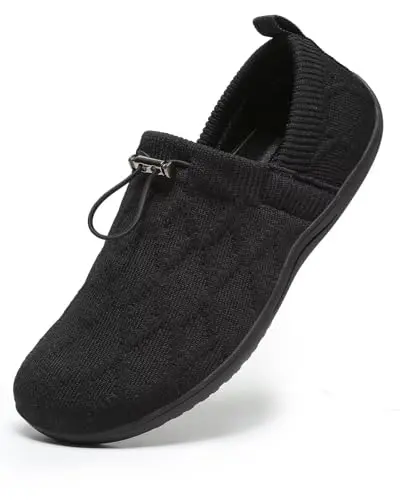 DEXJEWU women's slip-on sneakers with wide toe box