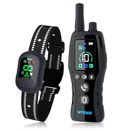 WITPAW dog training collar with remote featuring call function and LED light