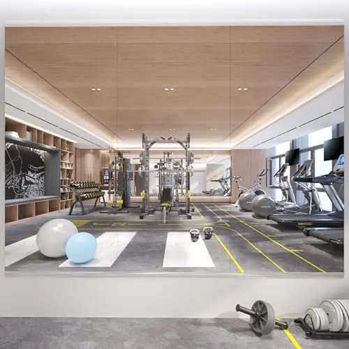 YARNUWA three-panel home gym mirror with enhanced three-dimensional reflection